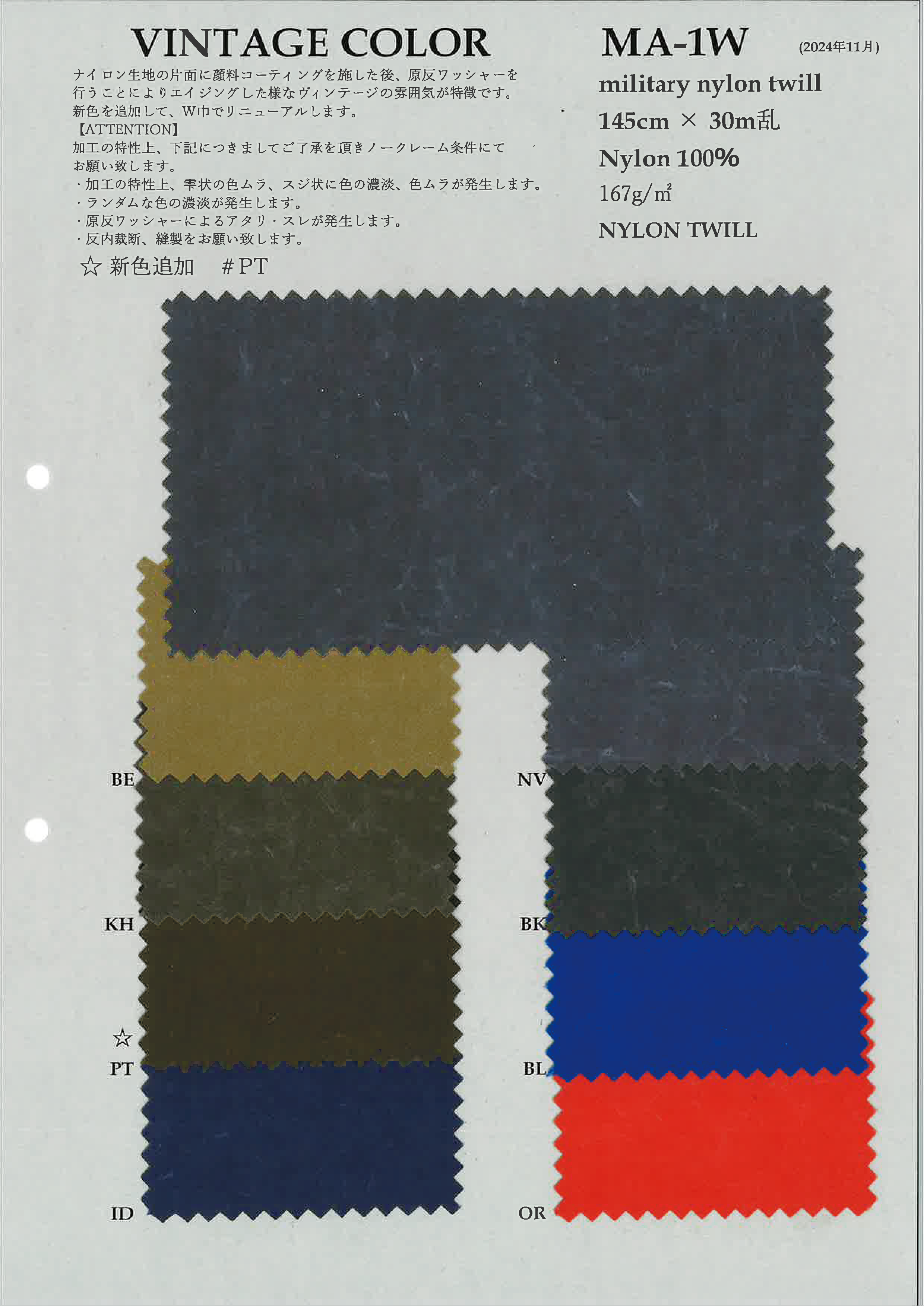 ナイロン顔料コーティング